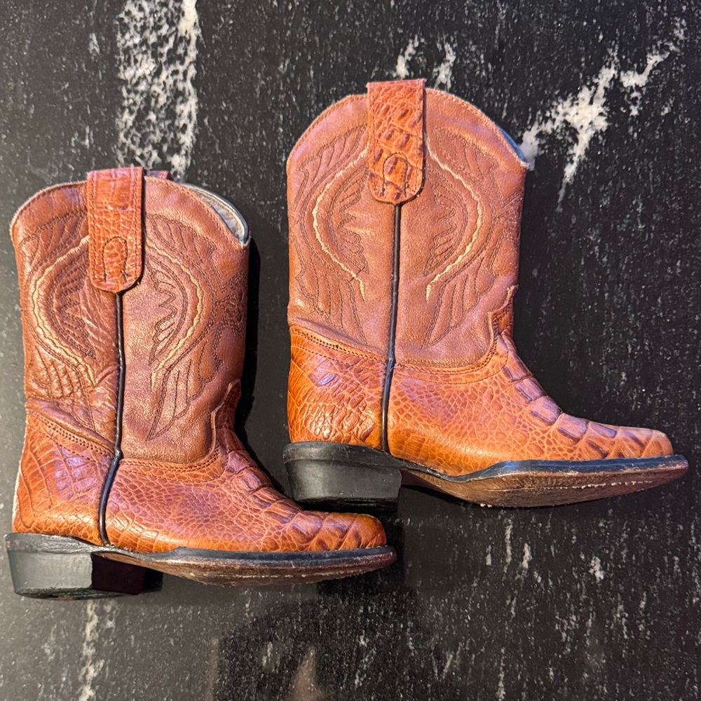 Kids Brown Cavalier Dorado Cowboy Boots